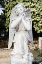 Old angel statue, grief Royalty Free Stock Photo