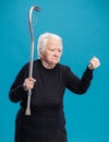 Old angry woman Royalty Free Stock Photo