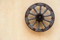 Old animal-drawn vehicle wheel or for the cart