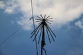 Old antenna detail. Recreation of used in the Second World War by the American army in Normandy