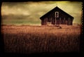 Old antique barn in field Royalty Free Stock Photo