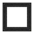 Old Antique Black frame Isolated Decorative Carved Wood Royalty Free Stock Photo