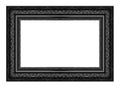 Old Antique Black frame Isolated on white Royalty Free Stock Photo