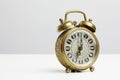 Old antique brass alarm clock Royalty Free Stock Photo