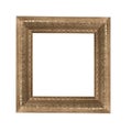 Old antique brown frame over white