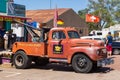 Old, antique car parked on the legendary Route 66, Seligman, Arizona, USA