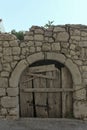 Old door in croatia in podgora Royalty Free Stock Photo