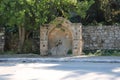 Old antique fountain Greece