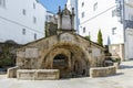 Old antique fountain in Mondonedo Spain