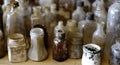 Old Antique Glass Bottles and Jars for Medicine and Storage Royalty Free Stock Photo