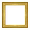 Old antique gold frame isolated on white background Royalty Free Stock Photo