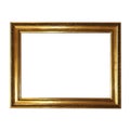 Old antique gold frame over white Royalty Free Stock Photo