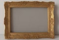 old antique gold frame over white background Royalty Free Stock Photo