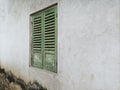 old antique green windows Royalty Free Stock Photo