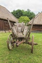 Old antique grunge history rustic wagon Royalty Free Stock Photo