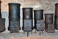 Old stoves collection Royalty Free Stock Photo