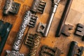 Old antique keys on a chessboard Royalty Free Stock Photo