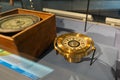 Old antique nautical equipment for shipping, navigation and direction in shipping and transportation