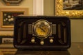 Old antique radio with golden parts Royalty Free Stock Photo