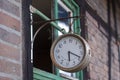 Old and antique railway clock.