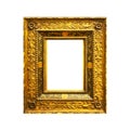 Old antique rectangular frame isolated