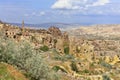 Old, antique residential caves in the mountains of Cappadocia