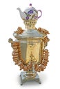 Old antique samovar with dryers