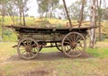 Old antique settlers horse drawn wagon Royalty Free Stock Photo
