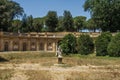 Old antique statue in the park at Villa Doria-Pamphili in Rome, Italy