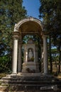 Old antique statue of the Virgin Mary in the park at Villa Doria-Pamphili in Rome, Italy Royalty Free Stock Photo