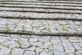 Old and antique stone stairs with sharp steps