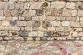 Old antique stone wall and pavement texture Royalty Free Stock Photo