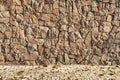 Old antique stone wall and pavement texture. Royalty Free Stock Photo