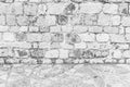 Old antique stone wall and pavement texture Royalty Free Stock Photo
