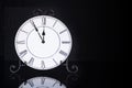 Old antique wall clock isolated Royalty Free Stock Photo