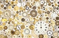 Antique Watch Parts Background Royalty Free Stock Photo