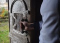 Old antique wood door