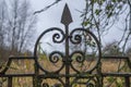 Old antique wrought iron fence Royalty Free Stock Photo