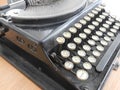 Old antiquie office typewriter machine Royalty Free Stock Photo