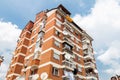 Old apartment block of brick Royalty Free Stock Photo