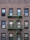 Old apartment building Manhattan, New York City Royalty Free Stock Photo