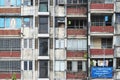 Old apartment building in yangon myanmar