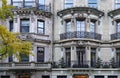 Old apartment buildings with bay windows Royalty Free Stock Photo