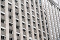 Old apartment buildings in cold Chicago. Royalty Free Stock Photo