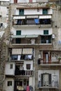 Old Apartments and Washing Lines, Naples, Italy Royalty Free Stock Photo