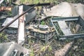 Old appliances in abandoned Pripyat