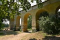 Old aqueduct - Lednice - South Moravia - Czech Republic. A beautiful park with a lake in the castle grounds. Landscape with nature Royalty Free Stock Photo