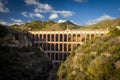 Old aqueduct named El Puente del Aguila in Nerja, Costa del Sol, Andalusia, Spain Royalty Free Stock Photo