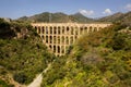 Old aqueduct in Nerja, Costa del Sol, Spain Royalty Free Stock Photo