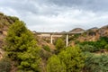 Old aqueduct in Nerja, Spain on October 16, 2022 Royalty Free Stock Photo